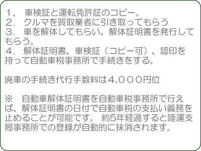 廃車手続き4